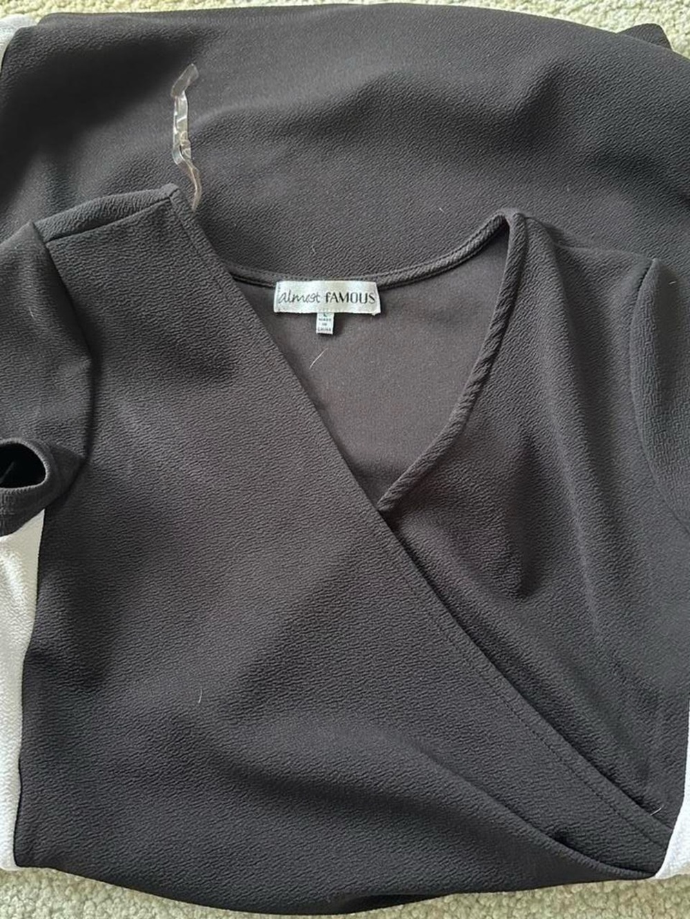 Almost Famous Black Dress with White Trim - Picture 3 of 4
